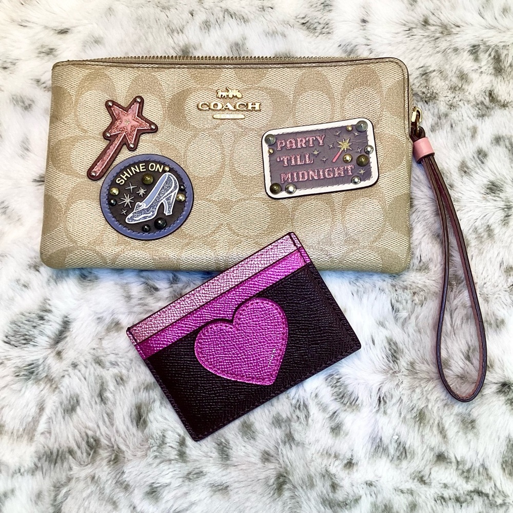 DISNEY X COACH Cinderella Patches Corner Zip Wristlet - Picture 7 of 7